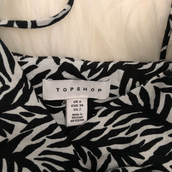Topshop black & white strappy mini dress - Picture 5 of 6